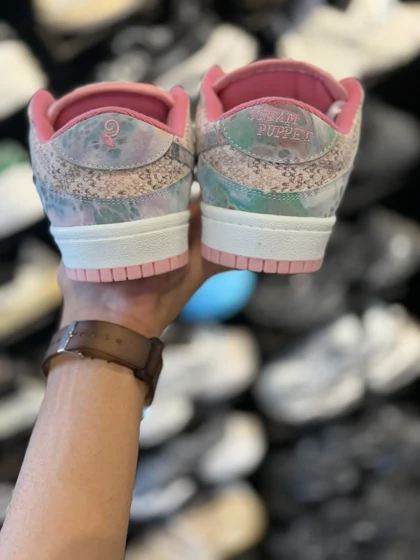 کتانی زنانه دراگون طوسی صورتی