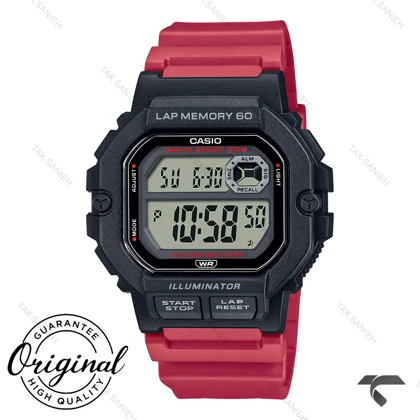 ساعت کاسیو مردانه WS-1400H-4AV اصل بند قرمز Casio-11836-G