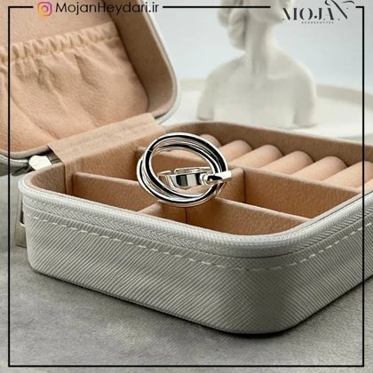 انگشتر زنانه آبکاری نقره رنگ ثابت کد ta10016