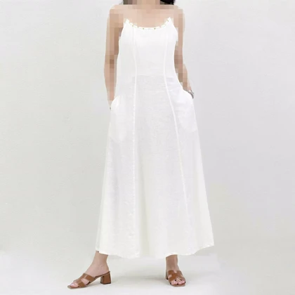 پیراهن زنانه بلند لینن