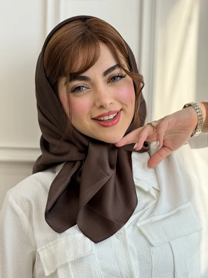 مینی اسکارف ساتن ساده ابریشم