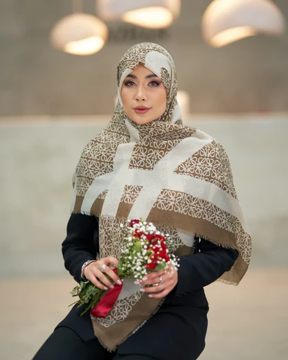 روسری نخی طرحدار (قواره 140) 30160