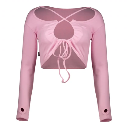 کراپ تاپ زنانه پپا مدل S Back رنگ صورتی