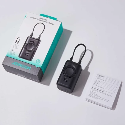 پاور بانک 5000 وایرلس ساعت هوشمند و گوشی موبایل با کابل لایتنینگ جویروم JR-W13
