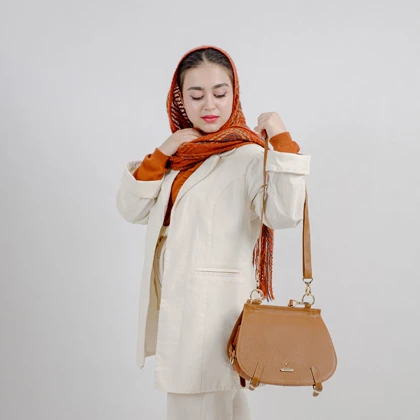 کیف دوشی و دستی زنانه چرم یلسان مدل مارال کد 008-HRM