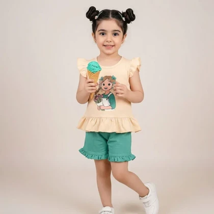 تاپ و شلوارک بچگانه دختر گلفروش