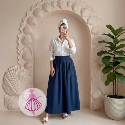 دامن لینن نچرال زارا در رنگبندی متنوع(کد1410)