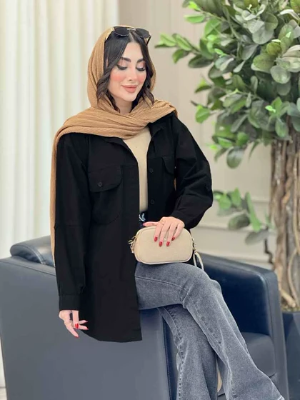 مانتو دو جیب پاکتی نفس
