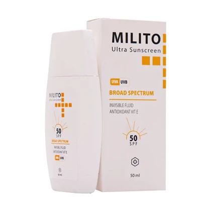 ضد آفتاب فلوئیدی SPF50 میلیتو 50 میل