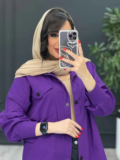 مانتو لینن دوجیب پاکتی