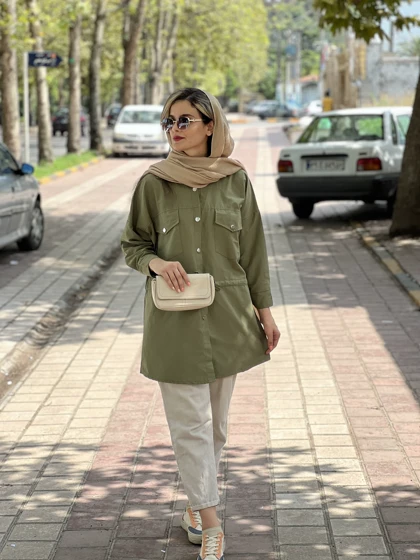 مانتو کتان سلین