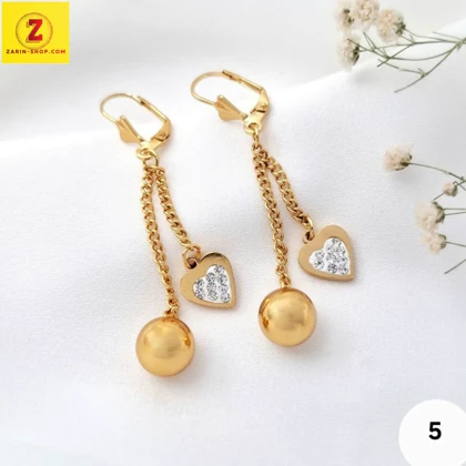 گوشواره آویز بلند استیل