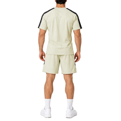 ست تیشرت و شلوارک ورزشی مردانه نایک مدل Dri Fit-YC701 کرم