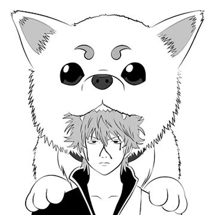 تیشرت انیمه Gintama گینتاما Dog God کد 187049