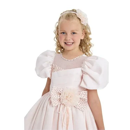 پیراهن مجلسی دخترانه یقه مرواریدی pamina