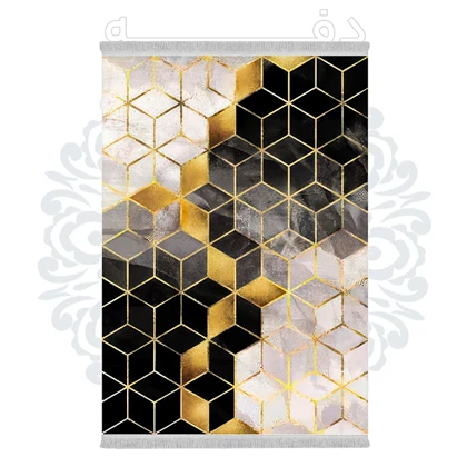 فرشینه از جنس پارچه هازان مخمل ترک طرح سنتی و مدرن برند دفه کد DHU259