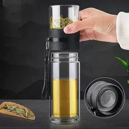 فلاسک دمنوش شیشه ای