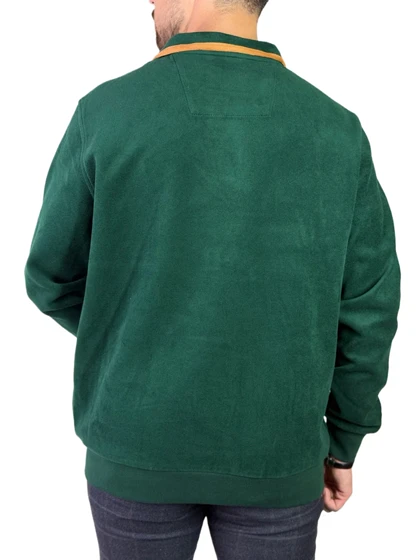 سلانیک بیسیک نیم زیپ مردانه رنگ سبز کد 89868