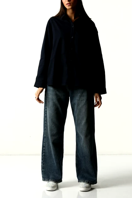 شومیز برش‌دار پشت بلند زنانه