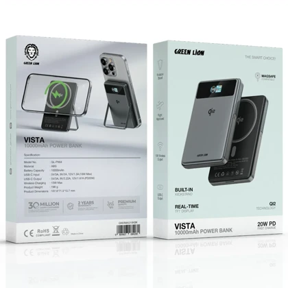 پاور بانک 10000 وایرلس گرین لاین Green Lion مدل GL-PX64 توان 20 وات