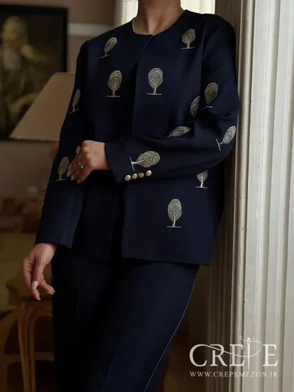 کت شلوار گلدوزی کاج