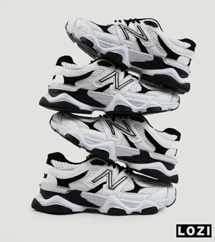 کفش کتانی مردانه و زنانه سفید مشکی NEW BALANCE 9060