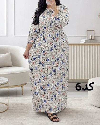پیراهن ساحلی زنانه نخی خارجی 7621