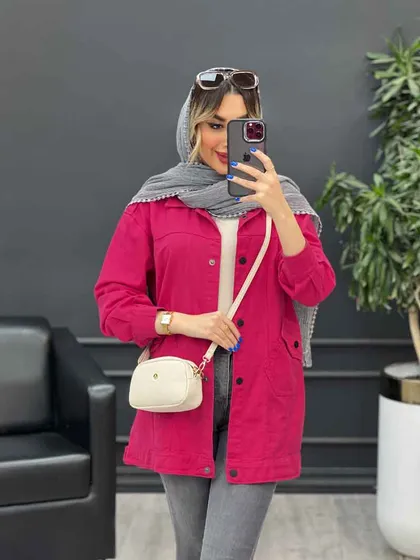 مانتو کتان سرشانه پاگن نیلیا