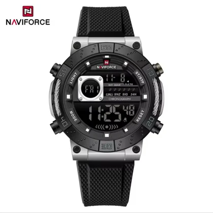 ساعت مچی مردانه نیوی فورس NF9241 مشکی بدنه نقره ای مدل m-10424