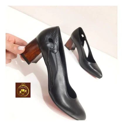 کفش مجلسی پاشنه چوبی زنانه