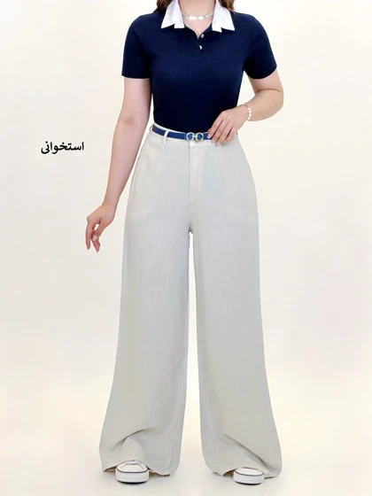 7141-شلوار بگ سیلورین