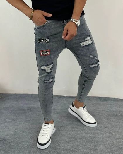 شلوار دمپا زیپ استیکر دار