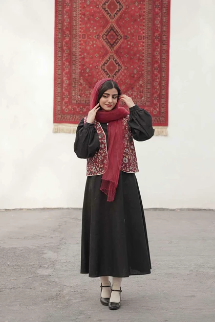 دامن لینن مدل مروارید کد 178
