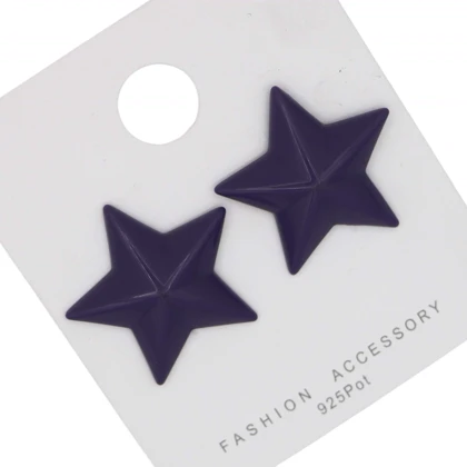 گوشواره دخترانه فانتزی مدل ستاره رنگی