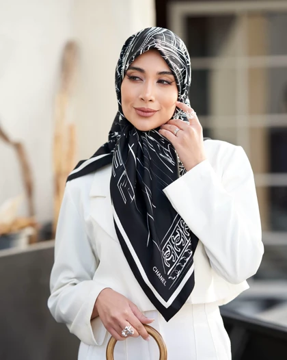 روسری ابریشم توییل قواره 90 30181