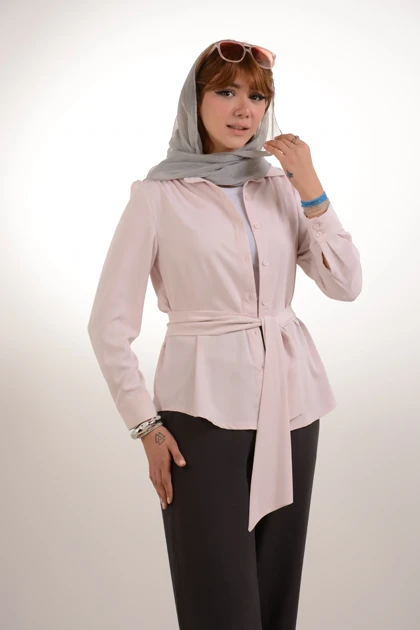 شومیز ژاکلین کمربنددار پریان