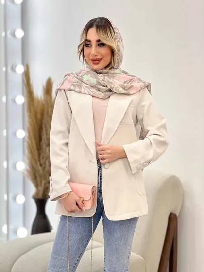 مانتو مازراتی یقه انگلیسی تک جیب