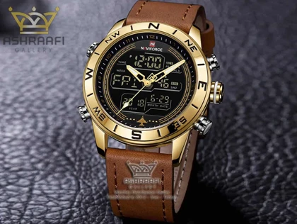 ساعت مچی نیوی فورس قاب طلائی Naviforce 9144M