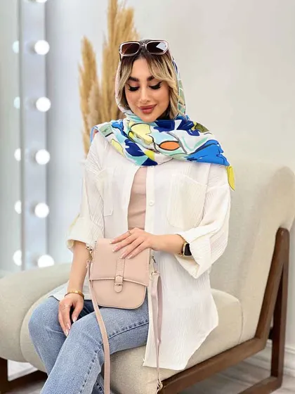 شومیز کراش آستین بند دار