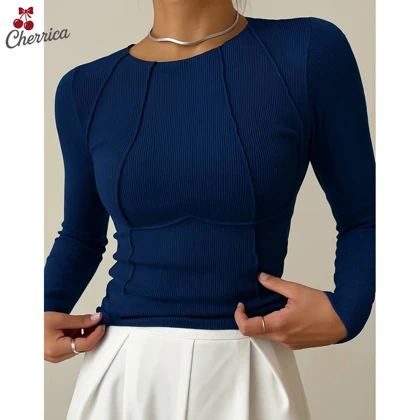 کراپ آستین بلند دوخت دار کد 11