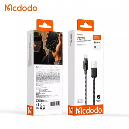 کابل تایپ سی 6 آمپر مک دودو MCDODO مدل CA-452 طول 1.2 متر