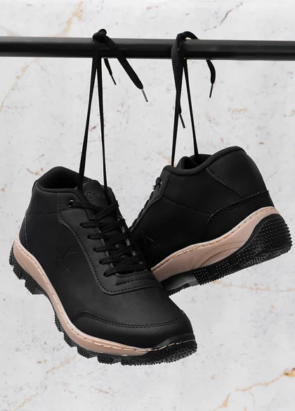 نیم بوت مردانه مشکی CK ویژه مدل Behdad