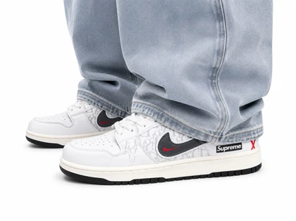کتانی مردانه مدل نایک جردن سفید نایک طوسی Nike Jordan