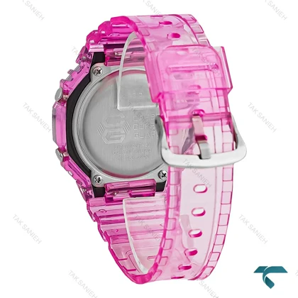 ساعت کاسیو جیشاک GA2100 زنانه شیشه ای صورتی Casio-7877-L