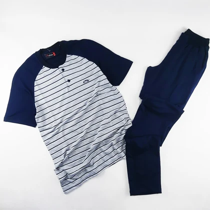 ست تیشرت و شلوار مردانه راه راه