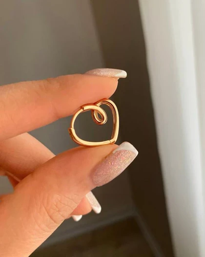 گوشواره قلبی هاله ژوپینگ