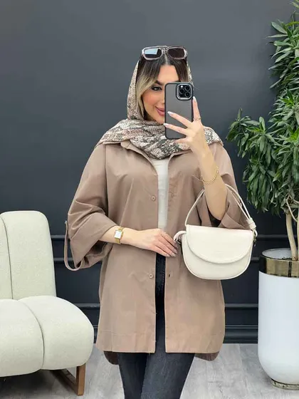 مانتو تک جیب جلو دکمه