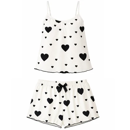 لباس خواب زنانه ماییلدا مدل قلبی کد 5623-4801