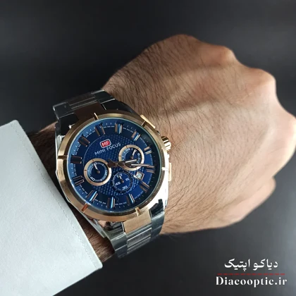 ساعت مچی مردانه اورجینال موتور ژاپنی برند مینی فوکوس سه موتور مدل Mf0495G.05