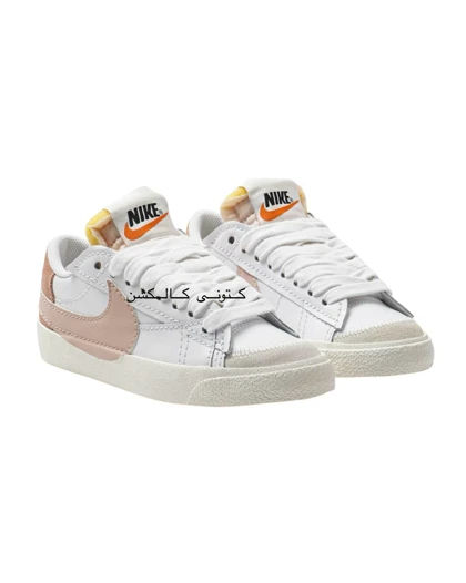 کتانی ویتنامی نایکی بلیزر بدون ساق جامبو صورتی Nike Blazer Low 77 Jambo white pink